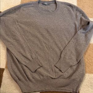 Alexander McQueen Taupe Crewneck Sweater wool cashmere pullover size XL